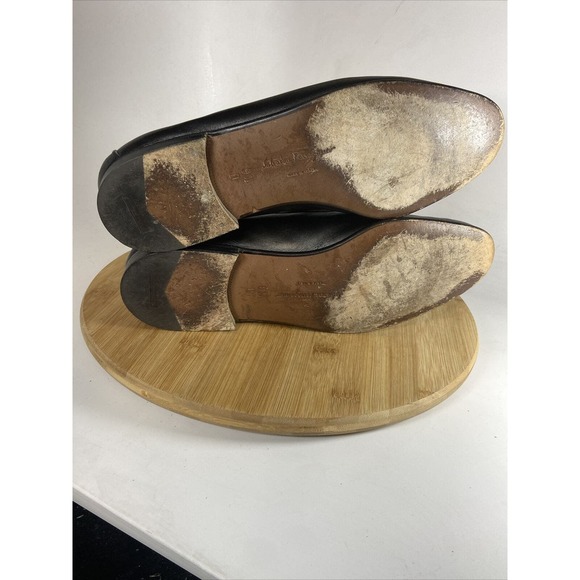 Salvatore Ferragamo Kiltie Loafer Black Fringe Tassel Leather Round Toe Sz 9.5 - Picture 9 of 10